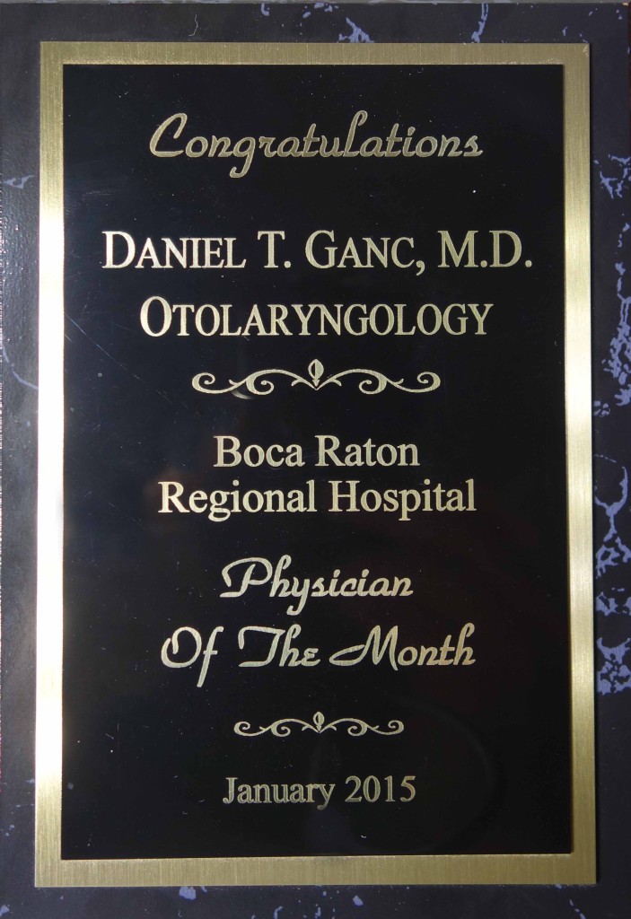 Daniel Ganc, MD - Boca Raton Regional Hospital - Physician of Month - Jan 2015